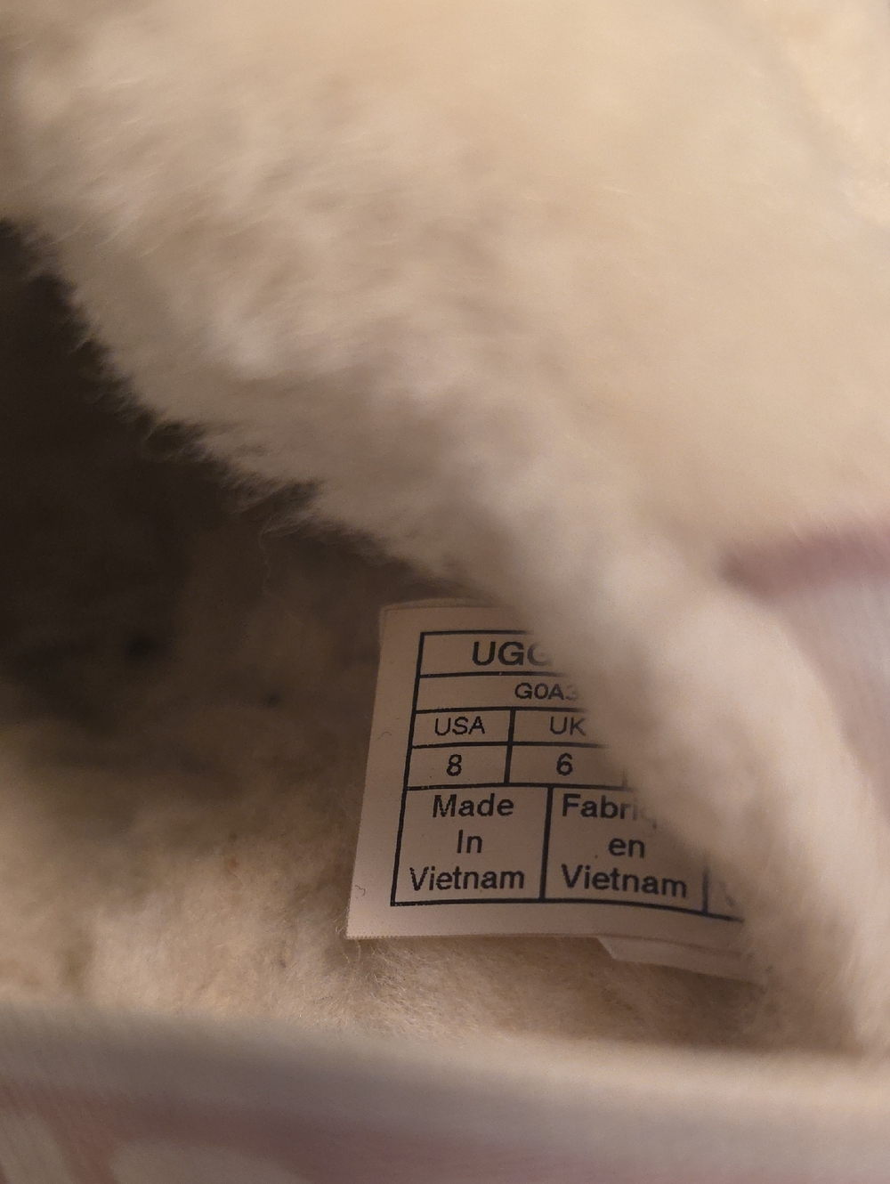 Plush Shearling Lined Cream Slip-On Shoe